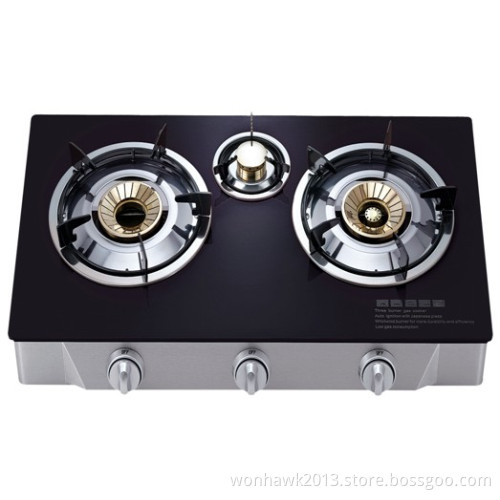 Three Burners Gas Strove with Glass Panel (SB-GS37)